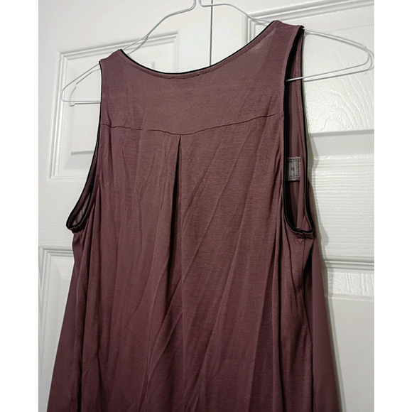 Express Mauve Sleeveless Top Zipper Black Trim Size Medium NWT - Picture 6 of 6
